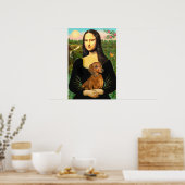 Dackel (braun1) - Mona Lisa Poster (Küche)