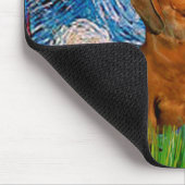 Dackel (braun1) - Starry Night Mousepad (Ecke)