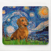 Dackel (braun1) - Starry Night Mousepad (Vorne)