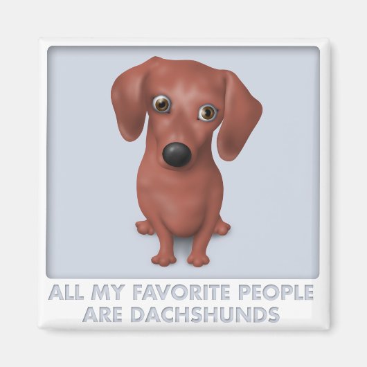 Dackel (braun) Favorit Magnet (Vorne)