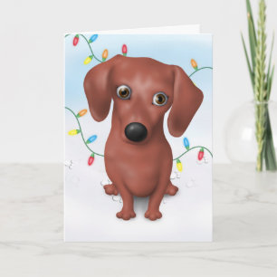 Dackel (braun) Weihnachten