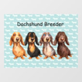 DACKEL BREEDER RESCUE FENSTER DECAL FENSTERAUFKLEBER (Blatt)
