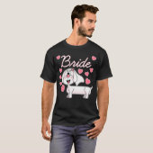 Dackel Bride Wedding Dog Brautparty T-Shirt (Vorne ganz)