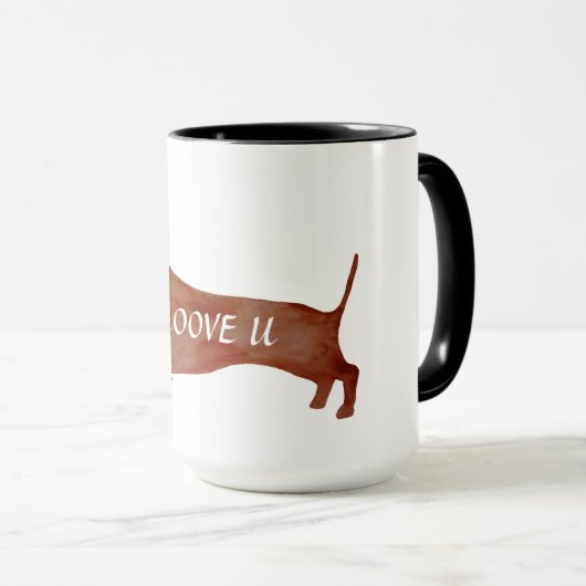 Dackel Brown Dog Ringer Combo Tasse (VorderseiteRechts)