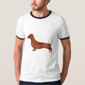 Dackel-Brown-Hundemann-Shirt T-Shirt (Vorderseite)