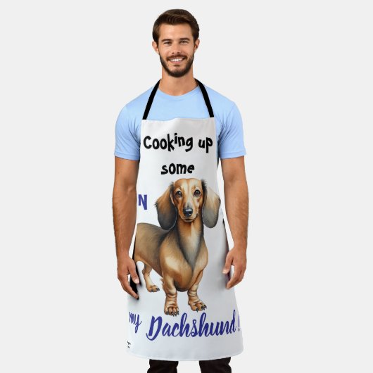 Dackel Brown Schürze (Getragen)