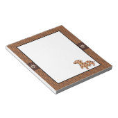 Dackel Brown Strick Kariert Notepad Notizblock (angewinkelt)