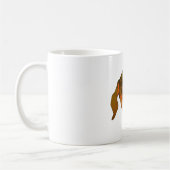 Dackel Brown Vector art Kaffeetasse (Links)