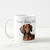 Dackel Browns Tasse PERSONALISIEREN (Links)
