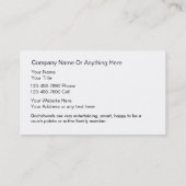 Dackel-Brüter-Geschäfts-Karten Visitenkarte (Rückseite)