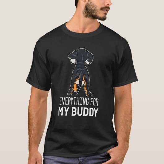 Dackel Buddy Dog Eigentümer T-Shirt (Vorderseite)