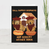 Dackel Bull Butter Brothers Note Card (Vorderseite)