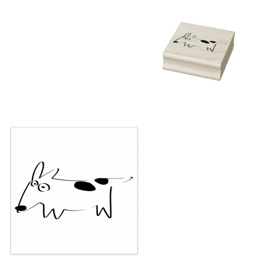 Dackel Bull Terrier Doodle Gummistempel (Stempel)