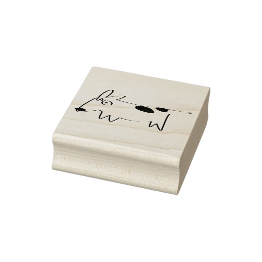 Dackel Bull Terrier Doodle Gummistempel (Stempel)