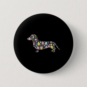 Dackel Bunny Ostereier Osterfeiertag Mäuse Button