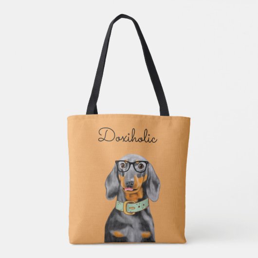 Dackel Business Man Totbeutel Tasche (Rückseite)