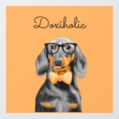 Dackel Business Man Window Decal Fensteraufkleber (Blatt)