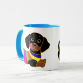 Dackel-Cartoon 2 Tasse (Vorderseite Links)