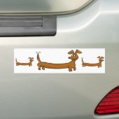 DACKEL-Cartoon Autoaufkleber (Auf Auto)