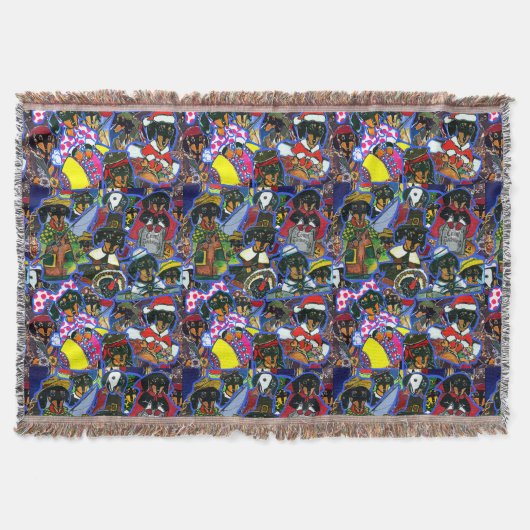 Dackel Cartoon Decke (Vorderseite)