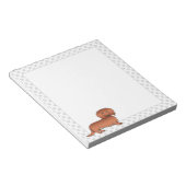 Dackel Cartoon Dog & Paws Notizblock (angewinkelt)