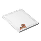 Dackel Cartoon Dog & Paws Notizblock (angewinkelt)