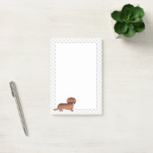 Dackel Cartoon Dog & Paws Post-it Klebezettel (Büro)
