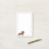 Dackel Cartoon Dog & Paws Post-it Klebezettel (Auf Schreibtisch)