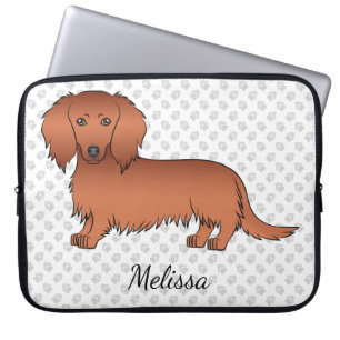 Dackel Cartoon Dog & Text Laptopschutzhülle