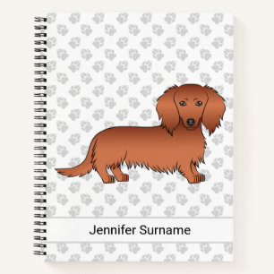 Dackel Cartoon Dog & Text Notizblock