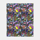 Dackel Cartoon Fleecedecke (Vorderseite)