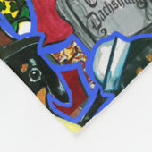 Dackel Cartoon Fleecedecke (Ecke)