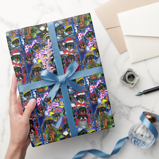 Dackel Cartoon Geschenkpapier (Schenken)