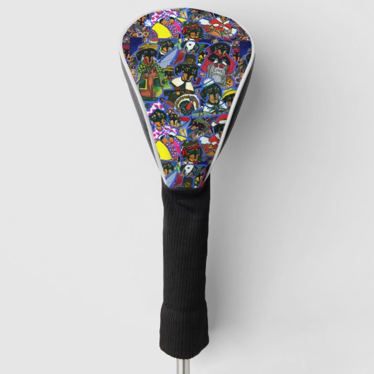 Dackel Cartoon Golf Headcover (Vorderseite)