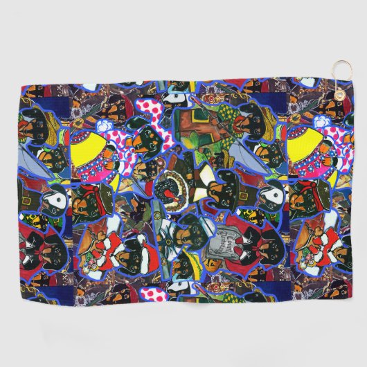 Dackel Cartoon Golfhandtuch (Horizontal)