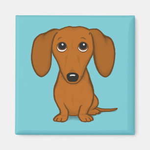 Dackel-Cartoon-Hund der Dackel-  Weiner des Hund  Magnet