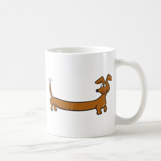 DACKEL-Cartoon Kaffeetasse (Rechts)
