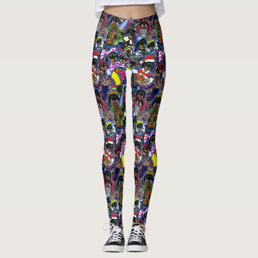 Dackel Cartoon Leggings (Vorderseite)