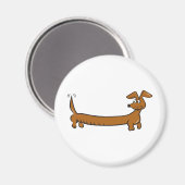 DACKEL-Cartoon Magnet (Vorderseite/Rückseite)