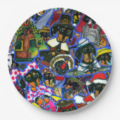 Dackel Cartoon Pappteller (Vorderseite)