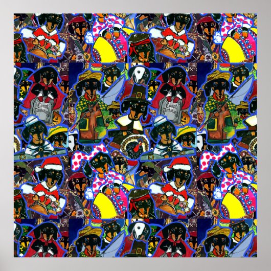 Dackel Cartoon Poster (Vorne)