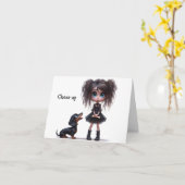 Dackel-Cheer-Card Karte (Gelbe Blume)