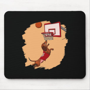 Dackel Chiweenie Dackel Hund Basketball spielen Mousepad