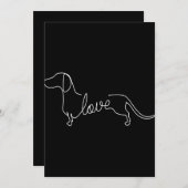 Dackel Chiweenie Dackel Hund Liebe Dankeskarte (Vorne/Hinten)