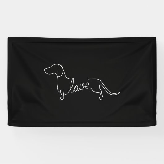 Dackel Chiweenie Dackel Hund Liebe Kunst, Dichtung Banner (Horizontal)