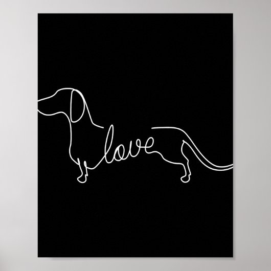 Dackel Chiweenie Dackel Hund Liebe Kunst, Dichtung Poster (Vorne)