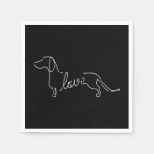 Dackel Chiweenie Dackel Hund Liebe Kunst, Dichtung Serviette (Vorderseite)