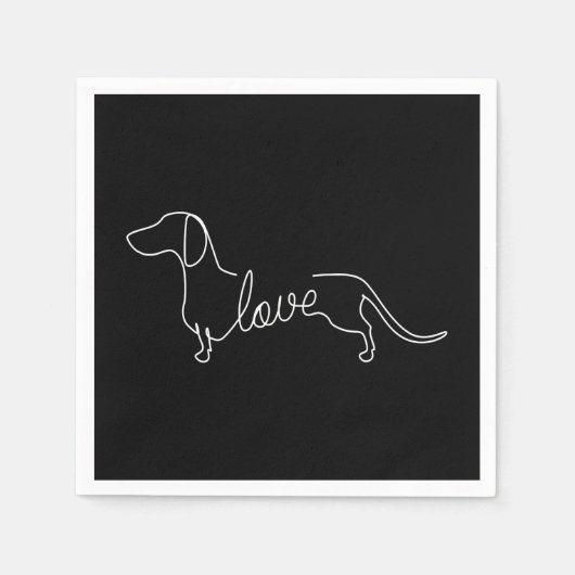 Dackel Chiweenie Dackel Hund Liebe Kunst, Dichtung Serviette (Vorderseite)