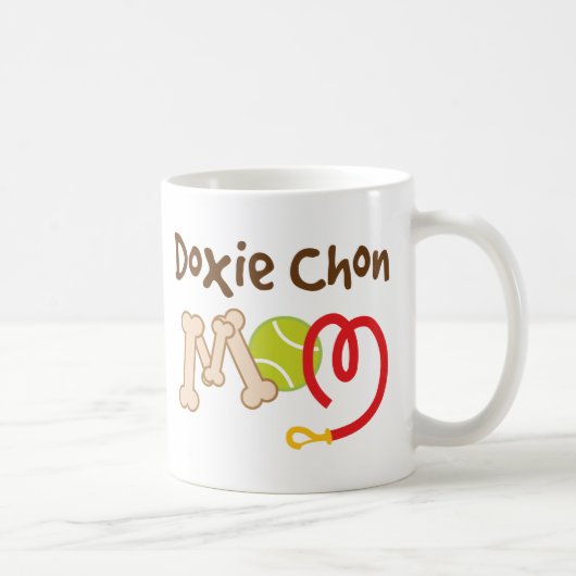 Dackel Chon Hundezucht-Mama-Geschenk Kaffeetasse (Rechts)