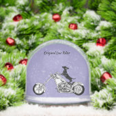 Dackel Chopper Motorradfahrer Schneekugeln (Weihnachten)